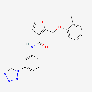 2-[(2-methylphenoxy)methyl]-N-[3-(tetrazol-1-yl)phenyl]furan-3-carboxamide