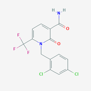 1-(2,4-Dichlorobenzyl)-2-oxo-6-(trifluoromethyl)-1,2-dihydro-3-pyridinecarboxamide