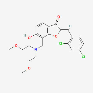 (Z)-7-((bis(2-methoxyethyl)amino)methyl)-2-(2,4-dichlorobenzylidene)-6-hydroxybenzofuran-3(2H)-one