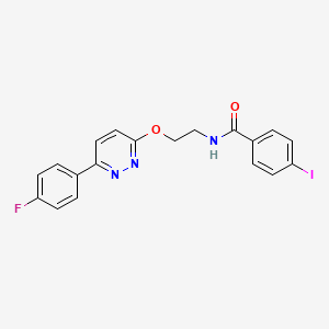 N-(2-((6-(4-fluorophenyl)pyridazin-3-yl)oxy)ethyl)-4-iodobenzamide