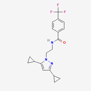 N-(2-(3,5-dicyclopropyl-1H-pyrazol-1-yl)ethyl)-4-(trifluoromethyl)benzamide