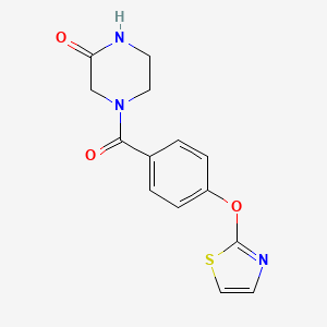 4-(4-(Thiazol-2-yloxy)benzoyl)piperazin-2-one