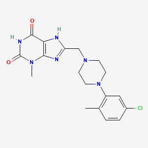8-((4-(5-chloro-2-methylphenyl)piperazin-1-yl)methyl)-3-methyl-1H-purine-2,6(3H,7H)-dione