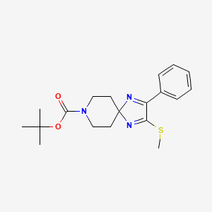 Tert-butyl 2-(methylthio)-3-phenyl-1,4,8-triazaspiro[4.5]deca-1,3-diene-8-carboxylate