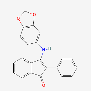 B2608780 3-(1,3-benzodioxol-5-ylamino)-2-phenyl-1H-inden-1-one CAS No. 946387-14-0