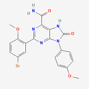 2-(5-bromo-2-methoxyphenyl)-9-(4-methoxyphenyl)-8-oxo-8,9-dihydro-7H-purine-6-carboxamide