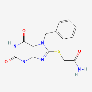 2-((7-benzyl-3-methyl-2,6-dioxo-2,3,6,7-tetrahydro-1H-purin-8-yl)thio)acetamide