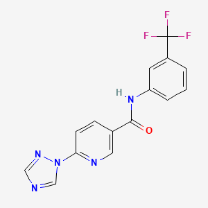 6-(1H-1,2,4-triazol-1-yl)-N-[3-(trifluoromethyl)phenyl]nicotinamide