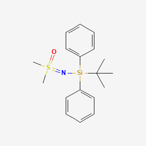 molecular formula C18H25NOSSi B2608790 Tert-butyldiphenylsilan (S-methylsulfonimidoyl)methane CAS No. 1069070-10-5