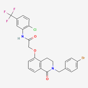 2-((2-(4-bromobenzyl)-1-oxo-1,2,3,4-tetrahydroisoquinolin-5-yl)oxy)-N-(2-chloro-5-(trifluoromethyl)phenyl)acetamide
