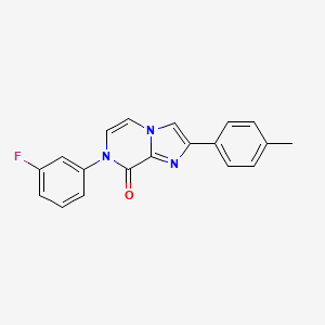 molecular formula C19H14FN3O B2608794 N-methyl-1-(4-{[(4-propylphenyl)sulfonyl]amino}benzoyl)piperidine-3-carboxamide CAS No. 1358424-55-1