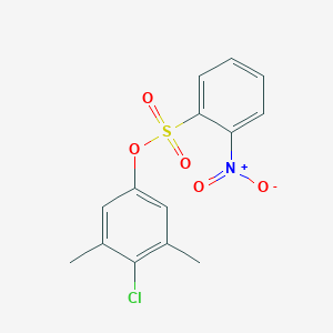 4-Chloro-3,5-dimethylphenyl 2-nitrobenzene-1-sulfonate