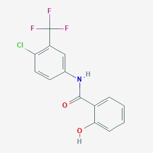 N-[4-chloro-3-(trifluoromethyl)phenyl]-2-hydroxybenzamide