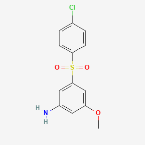 3-[(4-Chlorophenyl)sulfonyl]-5-methoxyaniline