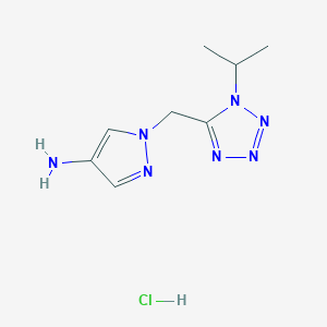 1-{[1-(propan-2-yl)-1H-1,2,3,4-tetrazol-5-yl]methyl}-1H-pyrazol-4-amine hydrochloride
