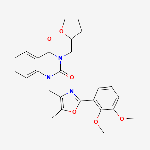1-((2-(2,3-dimethoxyphenyl)-5-methyloxazol-4-yl)methyl)-3-((tetrahydrofuran-2-yl)methyl)quinazoline-2,4(1H,3H)-dione