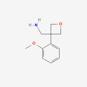 [3-(2-Methoxyphenyl)oxetan-3-yl]methanamine