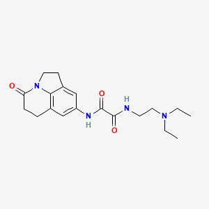 molecular formula C19H26N4O3 B2608819 N1-(2-(diethylamino)ethyl)-N2-(4-oxo-2,4,5,6-tetrahydro-1H-pyrrolo[3,2,1-ij]quinolin-8-yl)oxalamide CAS No. 898462-05-0