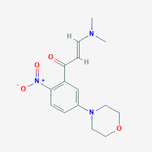 molecular formula C15H19N3O4 B2608825 (E)-3-(二甲基氨基)-1-(5-吗啉-2-基硝基苯基)-2-丙烯-1-酮 CAS No. 866018-52-2