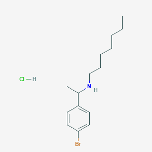 molecular formula C15H25BrClN B2608841 [1-(4-Bromophenyl)ethyl](heptyl)amine hydrochloride CAS No. 1788613-51-3