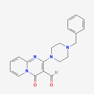 molecular formula C20H20N4O2 B2608844 2-(4-苄基哌嗪-1-基)-4-氧代-4H-吡啶并[1,2-a]嘧啶-3-甲醛 CAS No. 462069-53-0