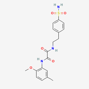 molecular formula C18H21N3O5S B2608847 N1-(2-methoxy-5-methylphenyl)-N2-(4-sulfamoylphenethyl)oxalamide CAS No. 899748-62-0