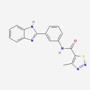 molecular formula C17H13N5OS B2608848 N-(3-(1H-benzo[d]imidazol-2-yl)phenyl)-4-methyl-1,2,3-thiadiazole-5-carboxamide CAS No. 1203418-14-7