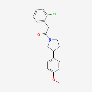 molecular formula C19H20ClNO2 B2608849 2-(2-氯苯基)-1-(3-(4-甲氧基苯基)吡咯啉-1-基)乙酮 CAS No. 1211636-17-7