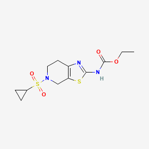Ethyl (5-(cyclopropylsulfonyl)-4,5,6,7-tetrahydrothiazolo[5,4-c]pyridin-2-yl)carbamate