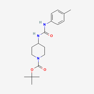 molecular formula C18H27N3O3 B2608857 叔丁基-4-(3-对甲苯基脲基)哌啶-1-甲酸酯 CAS No. 1233955-71-9