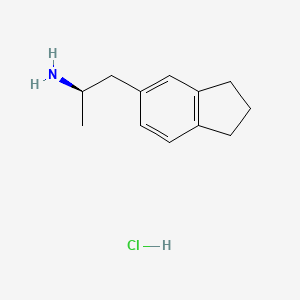 (2R)-1-(2,3-Dihydro-1H-inden-5-yl)propan-2-amine;hydrochloride
