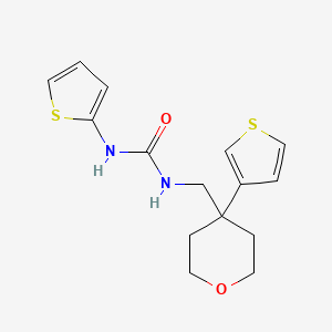 1-(thiophen-2-yl)-3-((4-(thiophen-3-yl)tetrahydro-2H-pyran-4-yl)methyl)urea