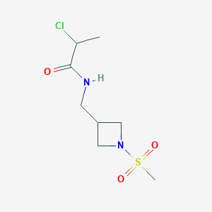 2-Chloro-N-[(1-methylsulfonylazetidin-3-yl)methyl]propanamide