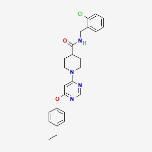molecular formula C25H27ClN4O2 B2608886 N-[(2-chlorophenyl)methyl]-1-[6-(4-ethylphenoxy)pyrimidin-4-yl]piperidine-4-carboxamide CAS No. 1115999-10-4