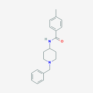 molecular formula C20H24N2O B260889 N-(1-benzylpiperidin-4-yl)-4-methylbenzamide 