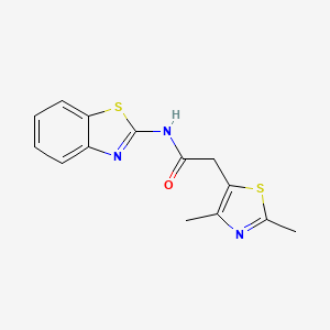 molecular formula C14H13N3OS2 B2608893 N-(benzo[d]thiazol-2-yl)-2-(2,4-dimethylthiazol-5-yl)acetamide CAS No. 1234895-07-8