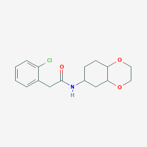 molecular formula C16H20ClNO3 B2608895 2-(2-chlorophenyl)-N-(octahydrobenzo[b][1,4]dioxin-6-yl)acetamide CAS No. 1902946-80-8