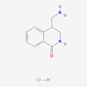molecular formula C10H13ClN2O B2608896 4-(氨甲基)-1,2,3,4-四氢异喹啉-1-酮 盐酸盐 CAS No. 2031269-44-8