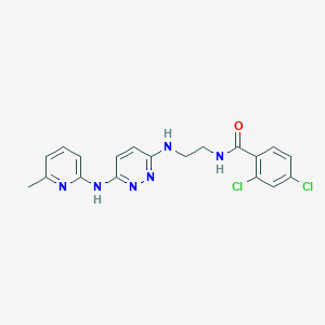 B2608899 2,4-dichloro-N-(2-((6-((6-methylpyridin-2-yl)amino)pyridazin-3-yl)amino)ethyl)benzamide CAS No. 1021114-42-0