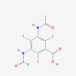 molecular formula C10H7I3N2O4 B026089 3-Acetamido-5-formamido-2,4,6-triiodobenzoic acid CAS No. 19719-00-7
