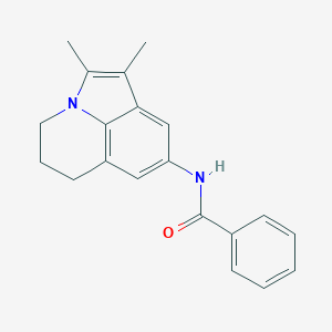 molecular formula C20H20N2O B260890 N-(1,2-dimethyl-5,6-dihydro-4H-pyrrolo[3,2,1-ij]quinolin-8-yl)benzamide 