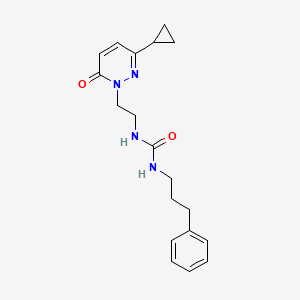 molecular formula C19H24N4O2 B2608902 1-(2-(3-环丙基-6-氧代嘧啶-1(6H)-基)乙基)-3-(3-苯基丙基)脲 CAS No. 2034564-42-4