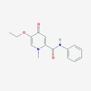 molecular formula C15H16N2O3 B2608905 5-ethoxy-1-methyl-4-oxo-N-phenyl-1,4-dihydropyridine-2-carboxamide CAS No. 1105220-70-9