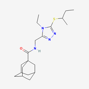 molecular formula C20H32N4OS B2608915 N-[(5-丁基硫代-4-乙基-1,2,4-三唑-3-基)甲基]金刚烷-1-甲酰胺 CAS No. 476438-73-0