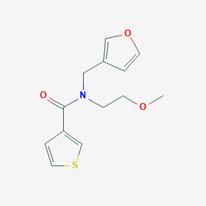 molecular formula C13H15NO3S B2608923 N-(呋喃-3-基甲基)-N-(2-甲氧基乙基)噻吩-3-甲酰胺 CAS No. 1421451-09-3