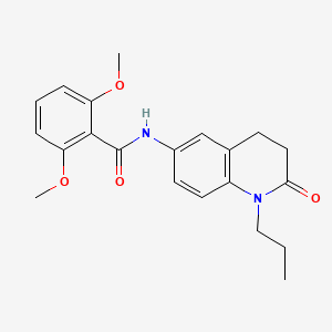 molecular formula C21H24N2O4 B2608927 2,6-二甲氧基-N-(2-氧代-1-丙基-1,2,3,4-四氢喹啉-6-基)苯甲酰胺 CAS No. 946300-32-9