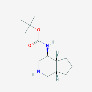 molecular formula C13H24N2O2 B2608932 叔丁基 N-[(4S,4aR,7aS)-2,3,4,4a,5,6,7,7a-八氢-1H-环戊[c]吡啶-4-基]碳酸叔丁酯 CAS No. 2408938-60-1
