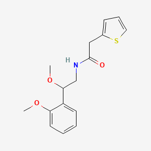 molecular formula C16H19NO3S B2608952 N-(2-methoxy-2-(2-methoxyphenyl)ethyl)-2-(thiophen-2-yl)acetamide CAS No. 1788846-95-6