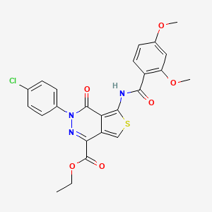 B2608959 Ethyl 3-(4-chlorophenyl)-5-(2,4-dimethoxybenzamido)-4-oxo-3,4-dihydrothieno[3,4-d]pyridazine-1-carboxylate CAS No. 851950-31-7