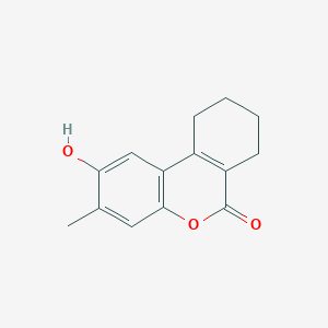 molecular formula C14H14O3 B2608975 2-hydroxy-3-methyl-7,8,9,10-tetrahydro-6H-benzo[c]chromen-6-one CAS No. 710991-30-3